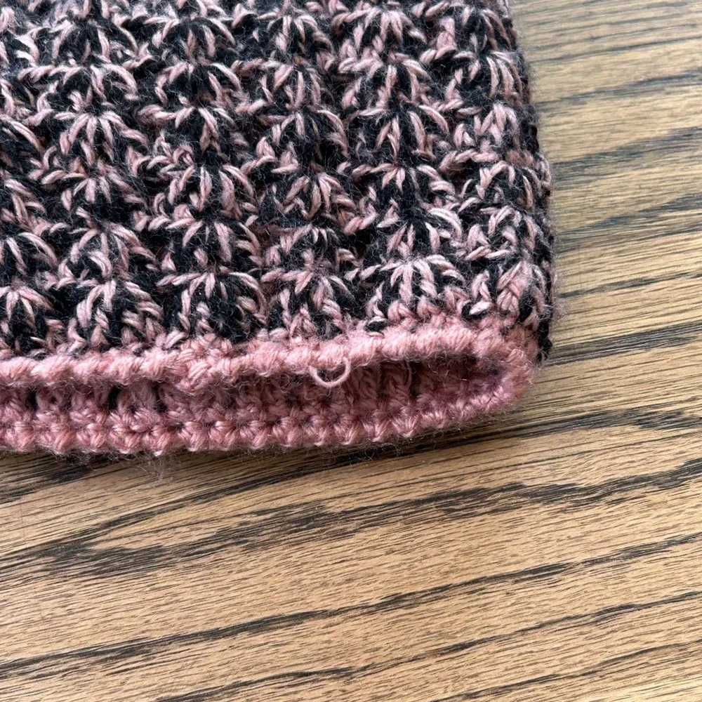 Toddler Crochet Beanie with‎ Floral Design